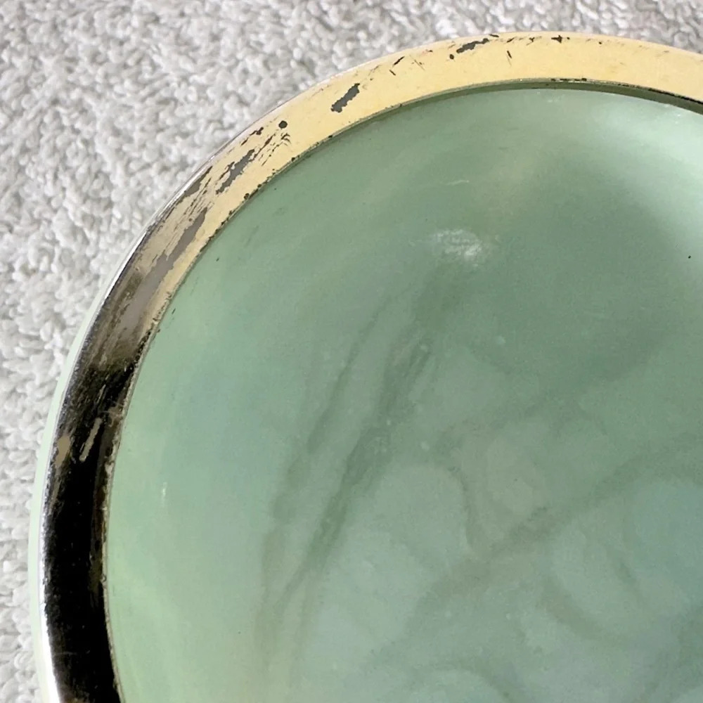Vintage Genuine Alabaster Hand Carved Round Trinket Dish Cottagecore Boho - Picture 12 of 15